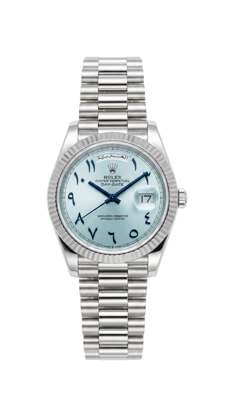 Rolex Day-Date 36 — Ice Blue Arabic